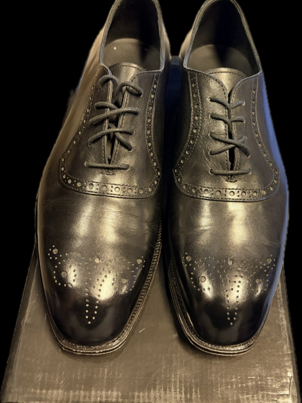 Anthony Veer Tan Hand-Patina Medallion Oxford Dress Shoes | Size 10 | Goodyear